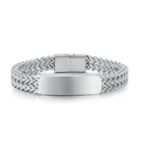 Stainless Steel Jewelry Bracelet, 304 Stainless Steel, fashion jewelry & for man, more colors for choice, 40.5*9.5mm, Length:Approx 8.66 Inch, Sold By PC