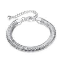 Stainless Steel Jewelry Bracelet 304 Stainless Steel with 2.17inch extender chain Vacuum Ion Plating fashion jewelry & for woman 8mm Length Approx 6.69 Inch Sold By PC