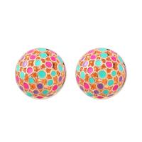 Zinc Alloy Stud Earring high quality plated fashion jewelry & for woman & enamel multi-colored Sold By Pair