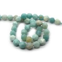 Amazonit Beads, Runde, du kan DIY & forskellig størrelse for valg & facetteret, blandede farver, Solgt Per Ca. 14.96 inch Strand
