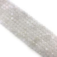 Natural White Agate Beads Round DIY & faceted white Sold Per Approx 14.96 Inch Strand