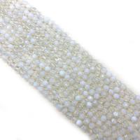 Opal Beads, Round, different size for choice & faceted, white, Sold Per Approx 14.96 Inch Strand