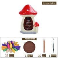 Backflow Incense Burner, Resin, mushroom, handmade, for home and office & durable, 110x155mm, Sold By PC