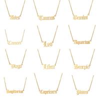 Stainless Steel Jewelry Necklace 304 Stainless Steel 18K gold plated fashion jewelry & for woman golden Length Approx 17.72 Inch Sold By PC