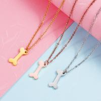 Stainless Steel Jewelry Necklace, 304 Stainless Steel, Dog Bone, Vacuum Ion Plating, Unisex & different styles for choice, more colors for choice, 12x7mm, Hole:Approx 1.5mm, Length:Approx 17.72 Inch, Sold By PC