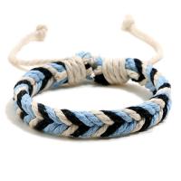 Cotton Fabric Bracelet with 8-9cm extender chain handmade Adjustable & fashion jewelry 6mm Length 17-18 cm Sold By PC