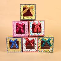 Smycken Gift Box, Papper, Square, hårt arbetande & Dammtät & med band bowknot dekoration, fler färger för val, 110x110x80mm, Säljs av PC