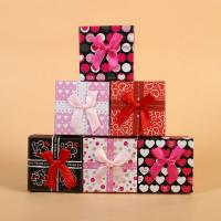 Jewelry Gift Box, Paper, Square, hardwearing & dustproof & with ribbon bowknot decoration, more colors for choice, 90x90x50mm, Sold By PC