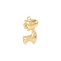 Bijoux pendentifs en laiton, Girafe, Placage de couleur d'or, 12x22.50mm, Vendu par PC