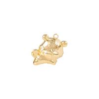 Brass Jewelry Pendants, Tiger, gold color plated, 14.60x17mm, Sold By PC