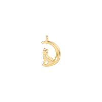 Brass Jewelry Pendants, gold color plated, 7.50x12.50mm, Sold By PC