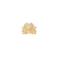 Bijoux pendentifs en laiton, lotuslotophage, Placage de couleur d'or, DIY, 9x11.50mm, Vendu par PC