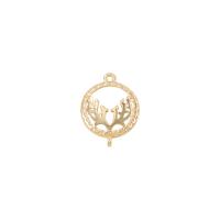 Brass Jewelry Connector gold color plated hollow Sold By PC