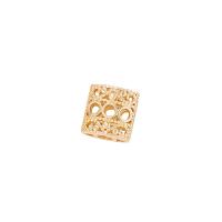 Entretoise de perles en laiton, Placage de couleur d'or, DIY, 8.50x9mm, Vendu par PC