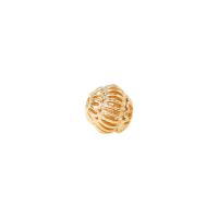 Entretoise de perles en laiton, Placage de couleur d'or, creux, 7x8mm, Vendu par PC