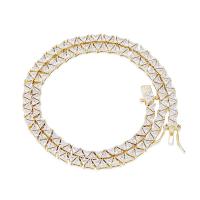 Cubic Zircon Micro Pave Brass Necklace plated Unisex & micro pave cubic zirconia Approx 1.8mm Sold By PC