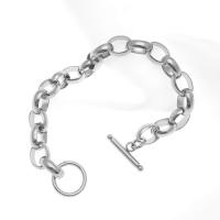 Stainless Steel Jewelry Bracelet 304 Stainless Steel machine polished fashion jewelry original color Sold By PC