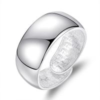 Messing Open Finger Ring, geplatineerd, Verstelbare & voor de mens, 20mm, Verkocht door PC