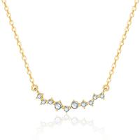 Cubic Zircon Micro Pave Brass Necklace, plated, for woman & with cubic zirconia, more colors for choice, 25.30x8.65mm, Sold By PC