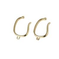 Brass Earring Clip Component gold color plated Sold By PC