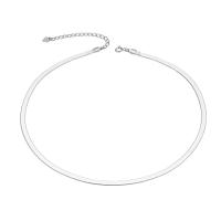 925 Sterling Silver Necklaces, plated, for woman, more colors for choice, Length:Approx 16.1 Inch, Sold By PC