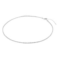 925 Sterling Silver Necklaces plated fashion jewelry & for woman Length Approx 14.9 Inch Sold By PC
