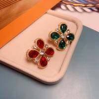 Crystal Brooch Zinc Alloy with Crystal Flower gold color plated for woman & with rhinestone 25mm Sold By Lot