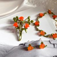 Zinklegierung Broschen, mit Harz, Blume, Einbrennlack, verschiedene Stile für Wahl & für Frau, 10PCs/Menge, verkauft von Menge