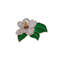 Enamel Brooch, Tibetan Style, Flower, gold color plated, for woman, more colors for choice, nickel, lead & cadmium free, 33x49mm, 10PCs/Lot, Sold By Lot