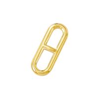 Brass Jewelry Pendants, gold color plated, hollow, 19x7mm, Sold By PC