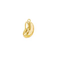Brass Jewelry Pendants, Bean, gold color plated, 11x6mm, Sold By PC