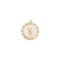 Cubic Zirconia Micro Pave Brass Pendant gold color plated micro pave cubic zirconia & enamel Sold By PC