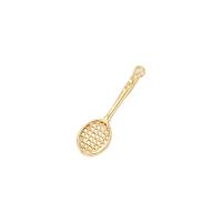 Bijoux pendentifs en laiton, Raquette de badminton, Placage de couleur d'or, creux, 8x27.50mm, Vendu par PC