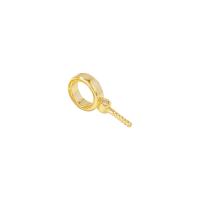 Brass Peg Bail, gold color plated, 2x5.50mm, Sold By PC