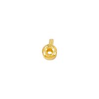 Brass Peg Bail, gold color plated, 3x4mm, Sold By PC
