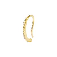 Brass Hook Earwire gold color plated DIY & micro pave cubic zirconia Sold By PC