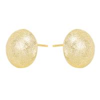 Brass Stud Earring Round gold color plated for woman Sold By Pair