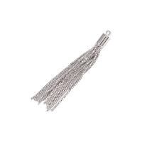 Brass Tassel Pendant platinum color plated Sold By PC