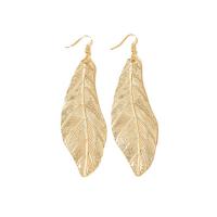 Tibetan Style Drop Earrings, fashion jewelry & for woman, golden, nickel, lead & cadmium free, 110x34mm, Sold By Pair