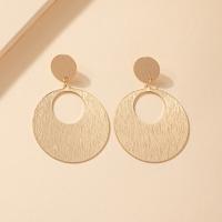 Tibetan Style Drop Earrings, fashion jewelry & for woman, golden, nickel, lead & cadmium free, 65x45mm, Sold By Pair