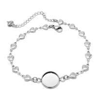 Stainless Steel Bracelet Finding, 304 Stainless Steel, machine polished, DIY & different size for choice, original color, 16.50x21.70x6mm, Length:16.5 cm, Sold By PC