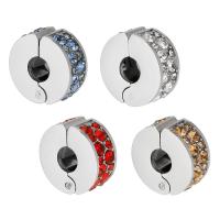 316 Stainless Steel European Clip Round DIY & with rhinestone Approx 4mm Sold By PC
