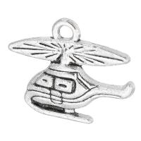 Tibetan Style Pendants, Airplane, antique silver color plated, Unisex, silver color, nickel, lead & cadmium free, 19x16x2mm, Hole:Approx 2mm, Sold By KG