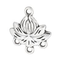Zinc Alloy Connector Flower antique silver color plated DIY & 1/3 loop silver color nickel lead & cadmium free Approx 1.5mm Sold By KG