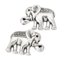 Tibetan Style Animal Pendants, Elephant, antique silver color plated, Unisex, silver color, nickel, lead & cadmium free, 17x12x4mm, Hole:Approx 1mm, Sold By KG
