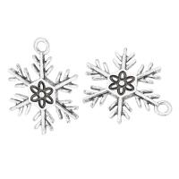 Zinc Alloy Pendants Snowflake antique silver color plated Unisex silver color nickel lead & cadmium free Approx 2mm Sold By KG