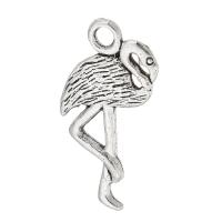 Tibetan Style Animal Pendants, Crane, antique silver color plated, Unisex, silver color, nickel, lead & cadmium free, 13x23x2mm, Hole:Approx 2mm, Sold By KG