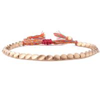 Brass Bracelet & Bangle with Polyester Cord gold color plated Unisex Length 7.09 Inch Sold By PC
