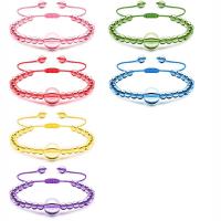 Children Bracelet & Bangle, Crystal, with Polyester Cord, Round, adjustable, more colors for choice, Length:6.1 Inch, Sold By PC