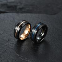 Tungsten ocelový kroužek pro muže, Tungsten Alloy, módní šperky & různé velikosti pro výběr, více barev na výběr, 8mm, Prodáno By PC